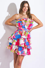 Load image into Gallery viewer, PARADISE PALMS WOVEN MINI DRESS