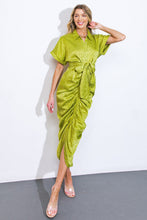 Load image into Gallery viewer, COMING TO MY SENSES WOVEN SATIN MIDI DRESS