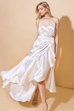 Load image into Gallery viewer, POETRY OF THE HEART WOVEN MIDI DRESS