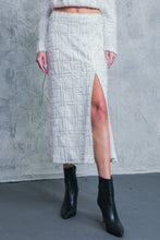 Load image into Gallery viewer, MADE YOU MY WORLD WOVEN MIDI SKIRT