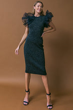 Load image into Gallery viewer, THIS IS YOUR SIGN METALLIC MIDI DRESS