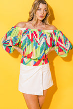 Load image into Gallery viewer, FROSTED UPON WOVEN TOP