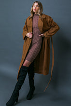 Load image into Gallery viewer, KEEPER OF MY HEART TWILL TRENCH COAT