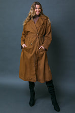 Load image into Gallery viewer, KEEPER OF MY HEART TWILL TRENCH COAT