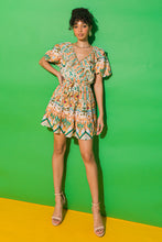 Load image into Gallery viewer, MOMENTS OF BLISS FLORAL WOVEN MINI DRESS