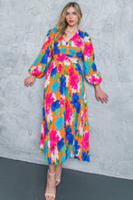 Load image into Gallery viewer, FIND YOUR FLOWERS WOVEN MIDI DRESS