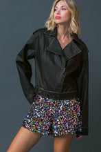 Load image into Gallery viewer, ON MY WAY UP FAUX MOTO JACKET
