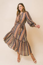 Load image into Gallery viewer, COVERED BY LOVE WOVEN MIDI DRESS
