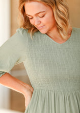 Load image into Gallery viewer, Flora Smocked Midi Dress