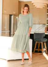 Load image into Gallery viewer, Flora Smocked Midi Dress