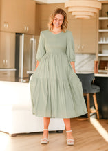 Load image into Gallery viewer, Flora Smocked Midi Dress