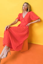 Load image into Gallery viewer, WORD TO THE WISE WOVEN MIDI DRESS