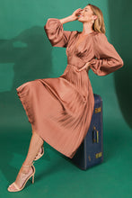 Load image into Gallery viewer, GREAT IMPRESSIONS SATIN MIDI DRESS