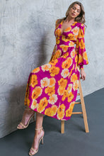 Load image into Gallery viewer, LOOK AT HER FLORAL WOVEN MIDI DRESS
