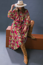 Load image into Gallery viewer, FLORALLY CHIC WOVEN MIDI DRESS