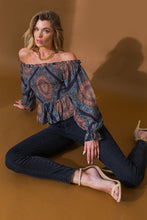 Load image into Gallery viewer, BOHO RAINBOW WOVEN TOP