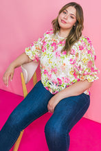 Load image into Gallery viewer, BLISS ME FLORAL WOVEN LACE TOP