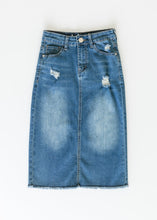 Load image into Gallery viewer, Hadley High Rise Denim Midi Skirt