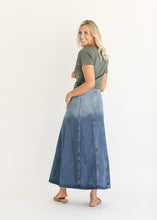 Load image into Gallery viewer, Holly Paneled Denim Maxi Skirt - FINAL SALE