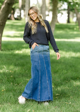 Load image into Gallery viewer, Holly Paneled Denim Maxi Skirt - FINAL SALE