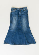 Load image into Gallery viewer, Jennifer A-Line Long Denim Skirt
