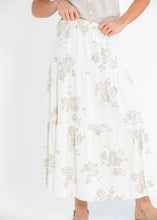 Load image into Gallery viewer, Jill Floral Stretch Waist Floral Tiered Maxi Skirt