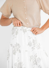 Load image into Gallery viewer, Jill Floral Stretch Waist Floral Tiered Maxi Skirt