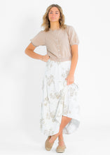 Load image into Gallery viewer, Jill Floral Stretch Waist Floral Tiered Maxi Skirt