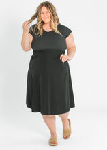 Load image into Gallery viewer, Kate Cap Sleeve Midi Dress