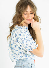 Load image into Gallery viewer, Laurel V-neck Floral Short Sleeve Top