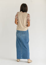 Load image into Gallery viewer, Lee A-Line Raw Hem Maxi Skirt
