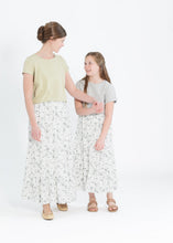 Load image into Gallery viewer, Lynn Tiered Peasant Maxi Skirt Purple Floral