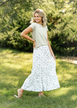 Load image into Gallery viewer, Lynn Tiered Peasant Maxi Skirt Purple Floral