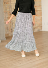 Load image into Gallery viewer, Lynn Tiered Peasant Maxi Skirt Black Floral