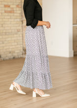 Load image into Gallery viewer, Lynn Tiered Peasant Maxi Skirt Black Floral