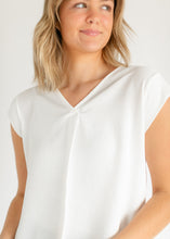Load image into Gallery viewer, Madison V-neck Short Sleeve Flowy Top