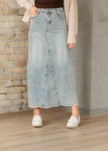 Load image into Gallery viewer, Piper A-line Long Denim Maxi Skirt