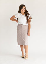 Load image into Gallery viewer, Remi Lilac Denim Midi Skirt