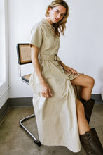 Load image into Gallery viewer, LUCKY ME WOVEN MIDI DRESS