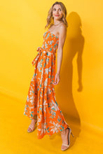 Load image into Gallery viewer, THE SUN RISING WOVEN MIDI DRESS