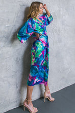 Load image into Gallery viewer, ON THE HORIZON WOVEN SATIN MIDI DRESS