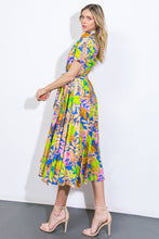Load image into Gallery viewer, KEEP BLOOMING WOVEN MIDI DRESS