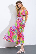 Load image into Gallery viewer, BLOSSOM BOULEVARD WOVEN MIDI DRESS
