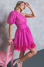 Load image into Gallery viewer, LE MILIE ROSE WOVEN MINI DRESS