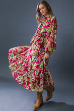 Load image into Gallery viewer, FLORALLY CHIC WOVEN MIDI DRESS