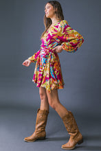Load image into Gallery viewer, ALL FALL LONG WOVEN MINI DRESS