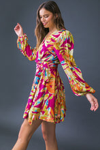 Load image into Gallery viewer, ALL FALL LONG WOVEN MINI DRESS