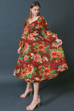 Load image into Gallery viewer, LET IT HAPPEN WOVEN ORGNZA MIDI DRESS