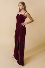 Load image into Gallery viewer, BLOW A KISS VELVET JUMPSUIT