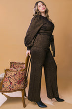 Load image into Gallery viewer, STUNNING STANCE METALLIC SWEATER TUNIN AND PANT SET